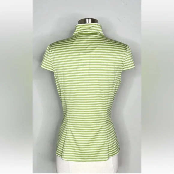 Lafayette 148 New York Cap Sleev Stripped Top. Size: M - Picture 3 of 7